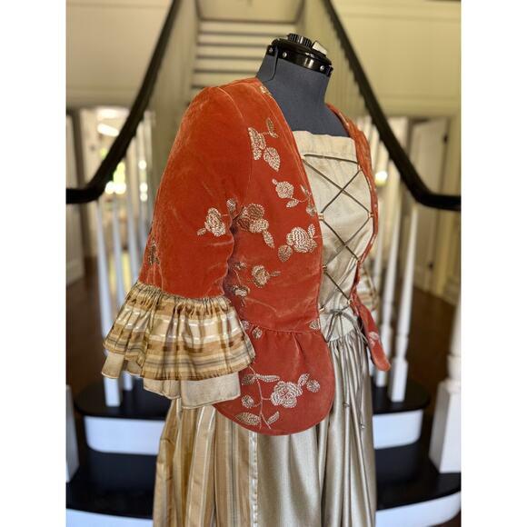 Handmade Colonial Hamilton Women Costume Cosplay LARP History Bounding Outlander - Picture 5 of 9